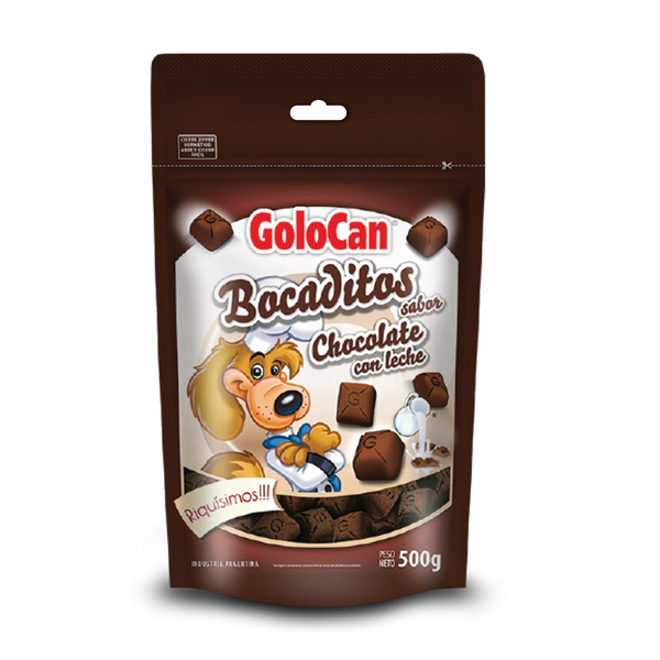 Bocaditos Perro Golocan sabor Chocolate con Leche