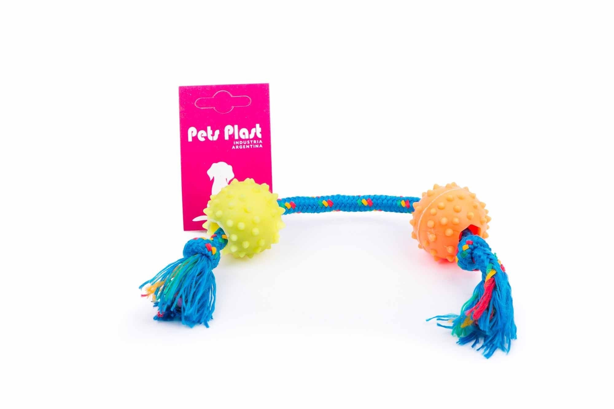 Soga Alpina de 65cm con 2 Pelotas con Puas de Goma