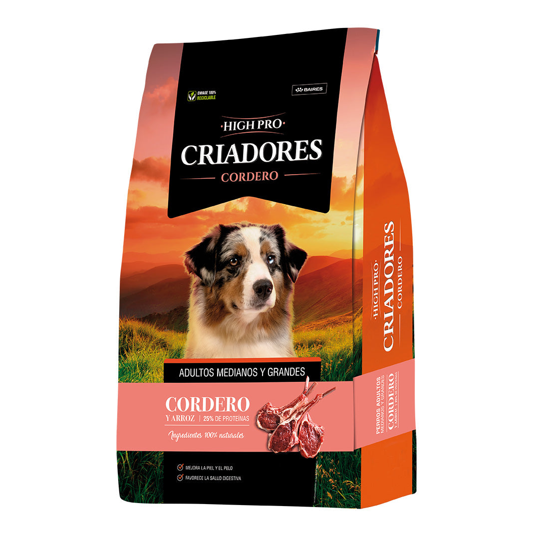 Alimento High Pro Criadores Perro Adulto Cordero