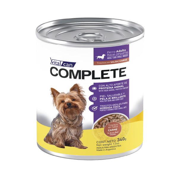 Lata Complete Perro Adulto Pequeño Carne
