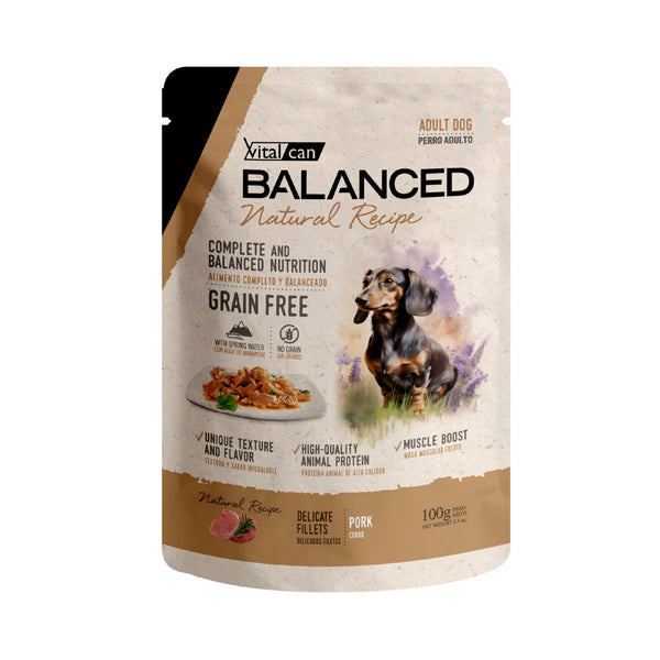 Pouch Balanced Perro Adulto Filetes Cerdo