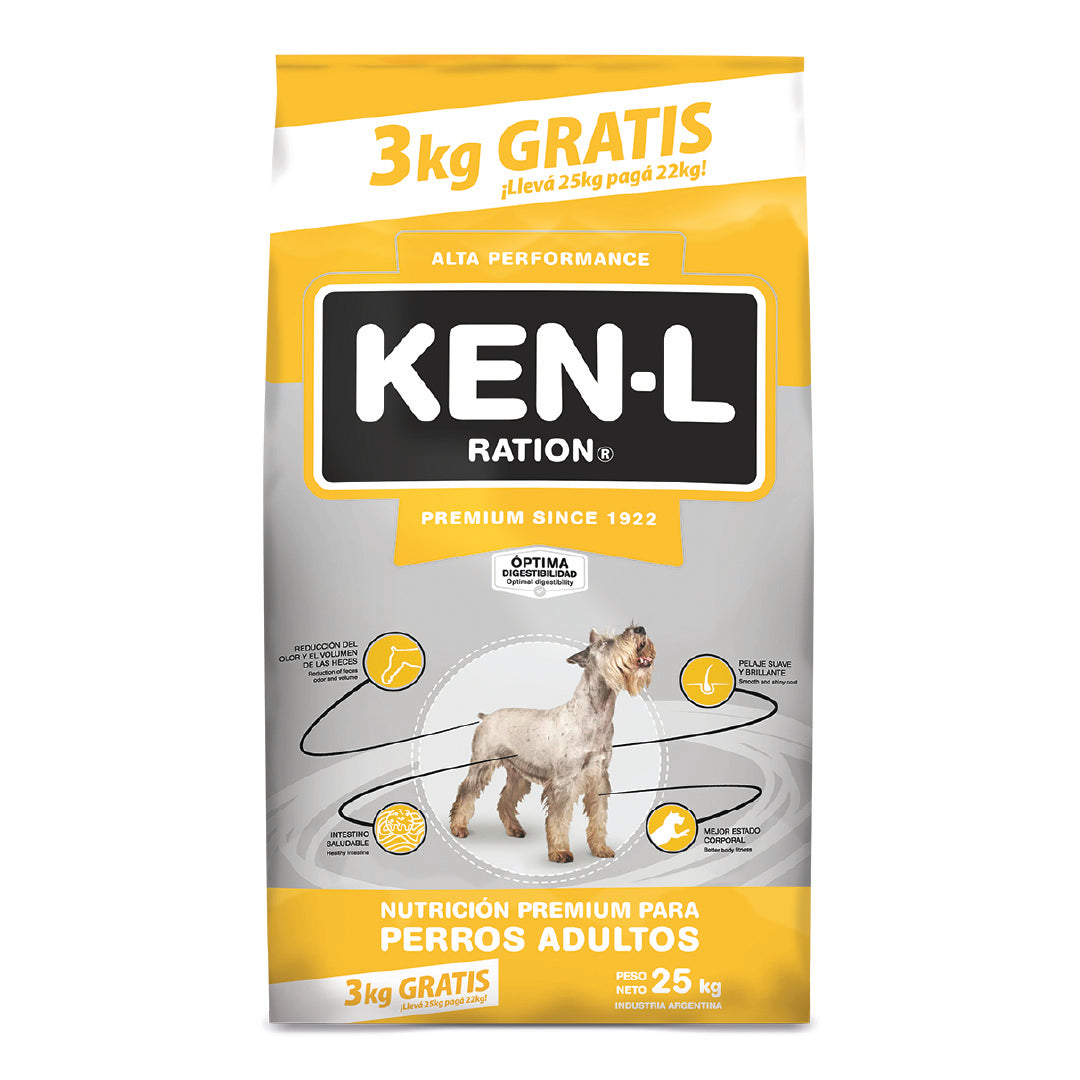 Alimento Ken L Perro Adulto 22+3kg