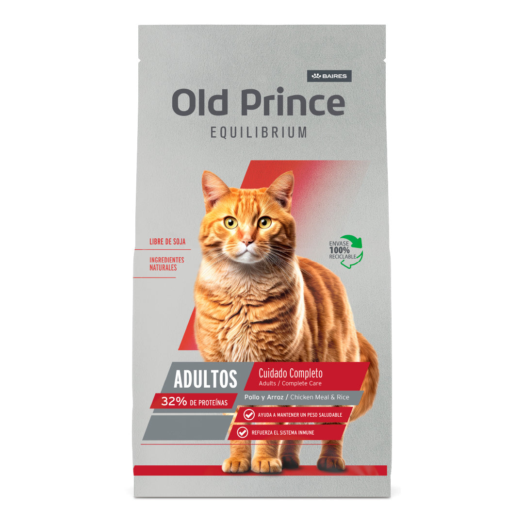 Alimento Old Prince Equilibrium Gato Adulto Pollo y Arroz