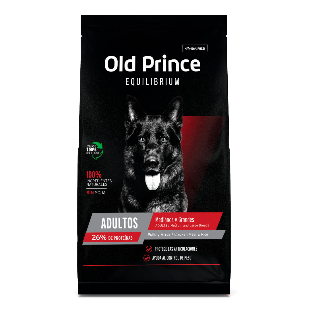 Alimento Old Prince Equilibrium Perro Adulto Mediano y Grande