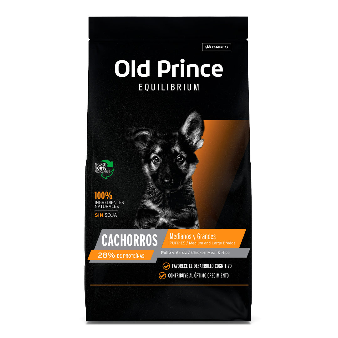 Alimento Old Prince Equilibrium Perro Cachorro Mediano y Grande