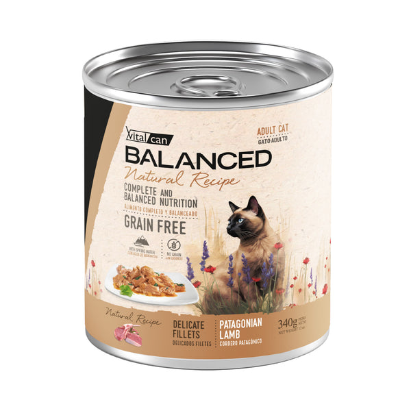 Lata Balanced Gato Adulto Filetes Cordero