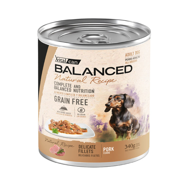 Lata Balanced Perro Adulto Filetes Cerdo