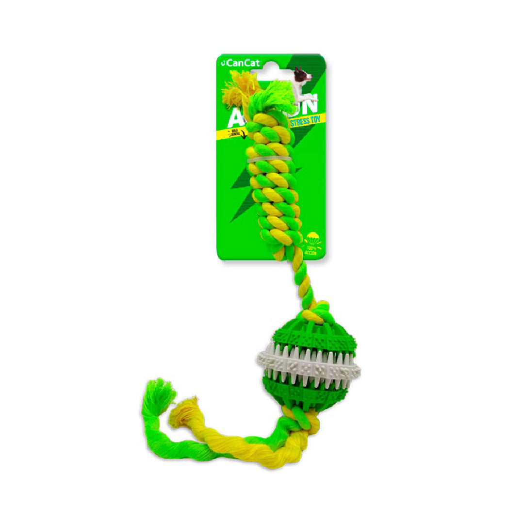 Pelota Action con Soga de Algodón