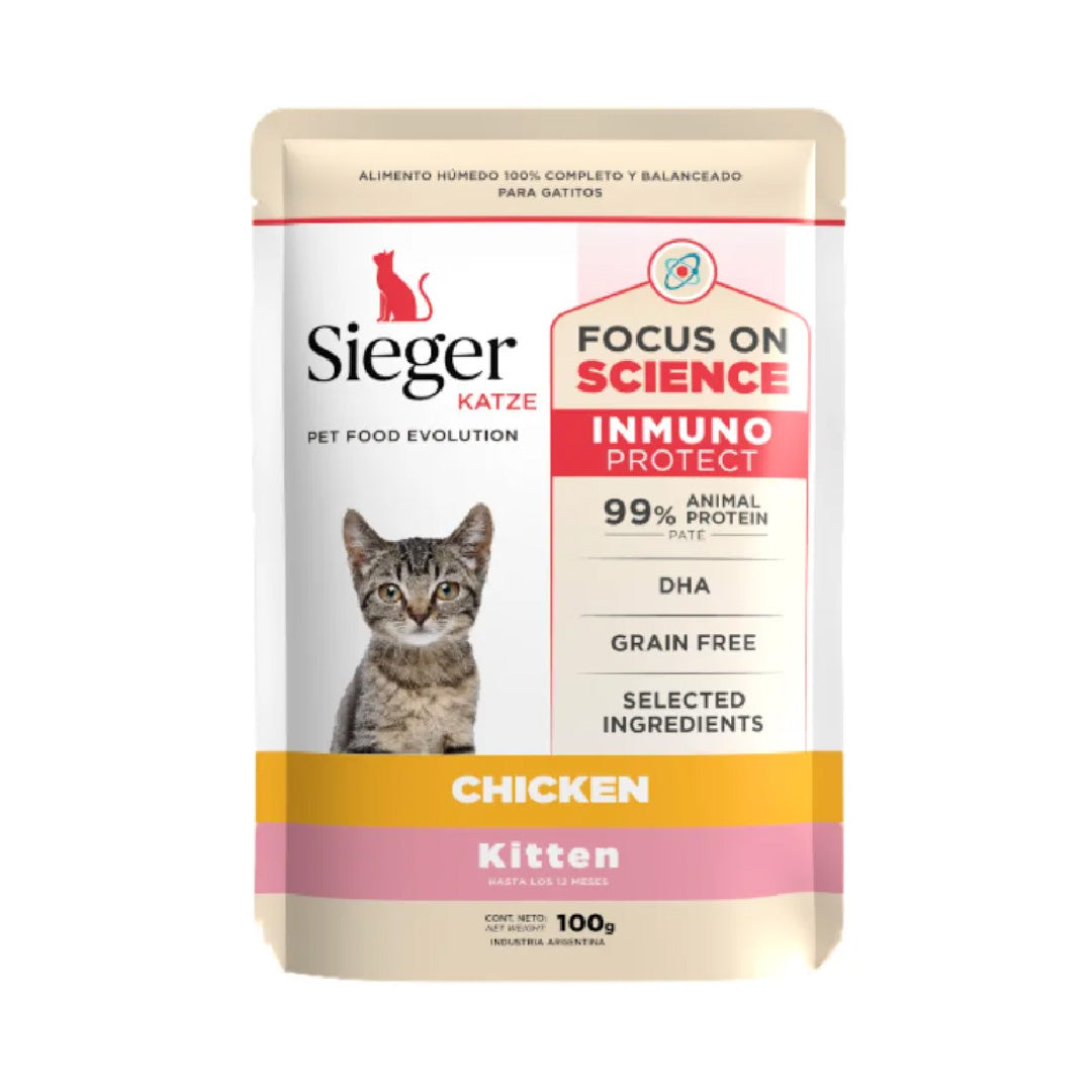 Pouch Sieger Katze Gatito Kitten sabor Pollo