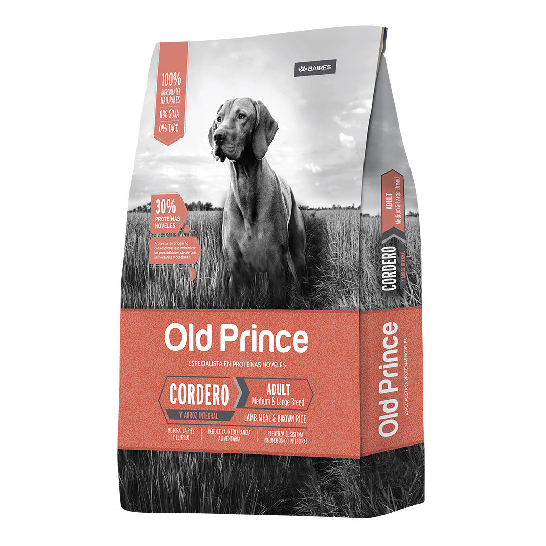 Alimento Old Prince Perro Adulto Mediano y Grande Cordero y Arroz 15+3kg