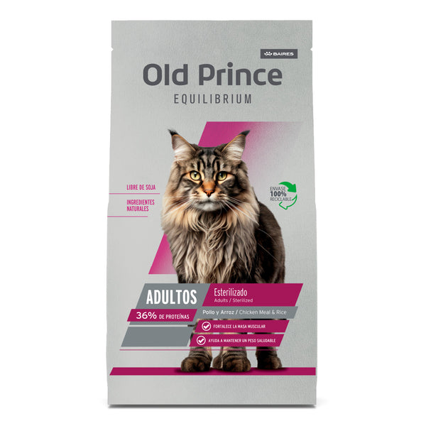 Alimento Old Prince Equilibrium Gato Adulto Esterilizado