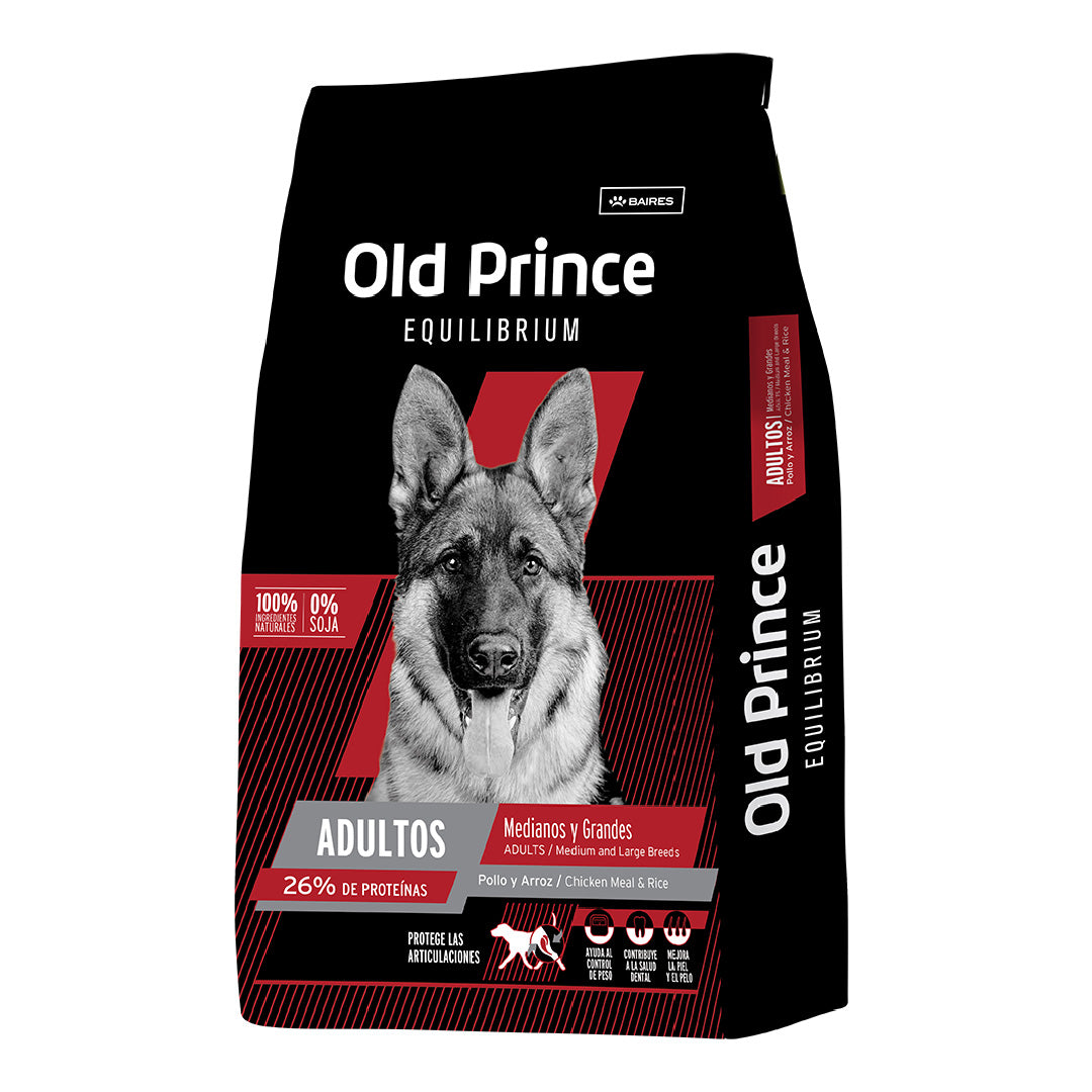 Alimento Old Prince Equilibrium Perro Adulto Mediano y Grande 20+3kg