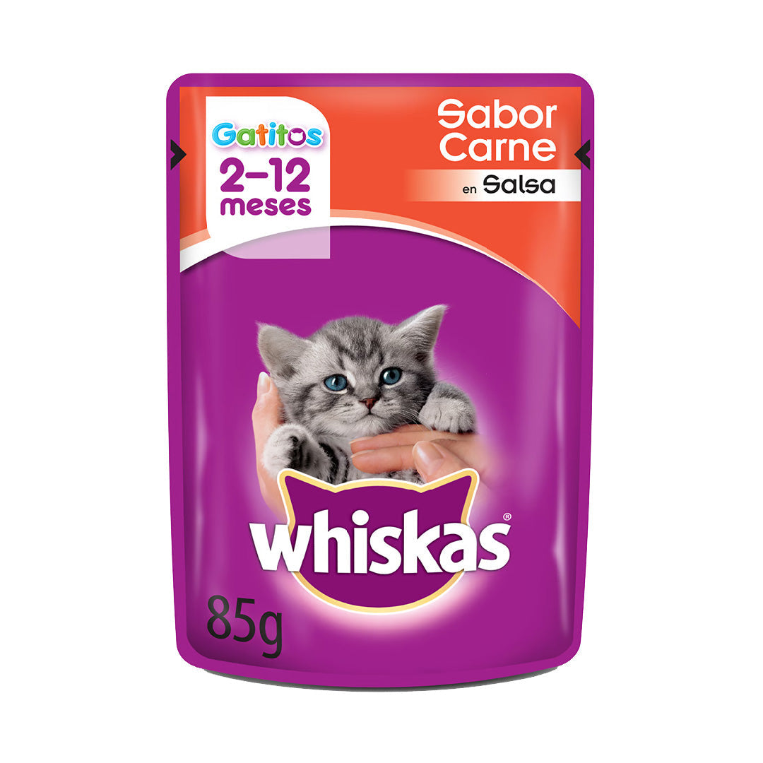 Pouch Whiskas Gatito Cachorro Carne