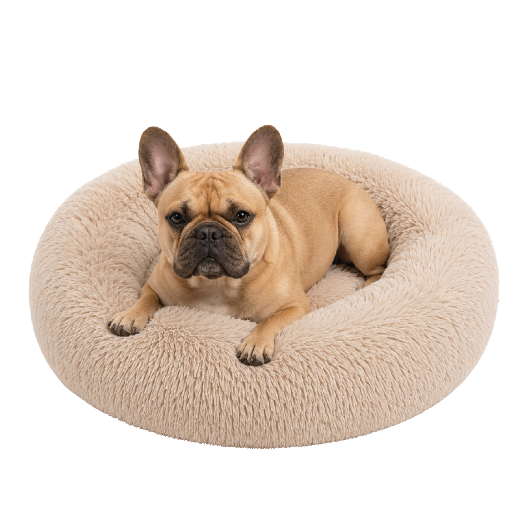 Cama Antiestrés Funda Desmontable Beige