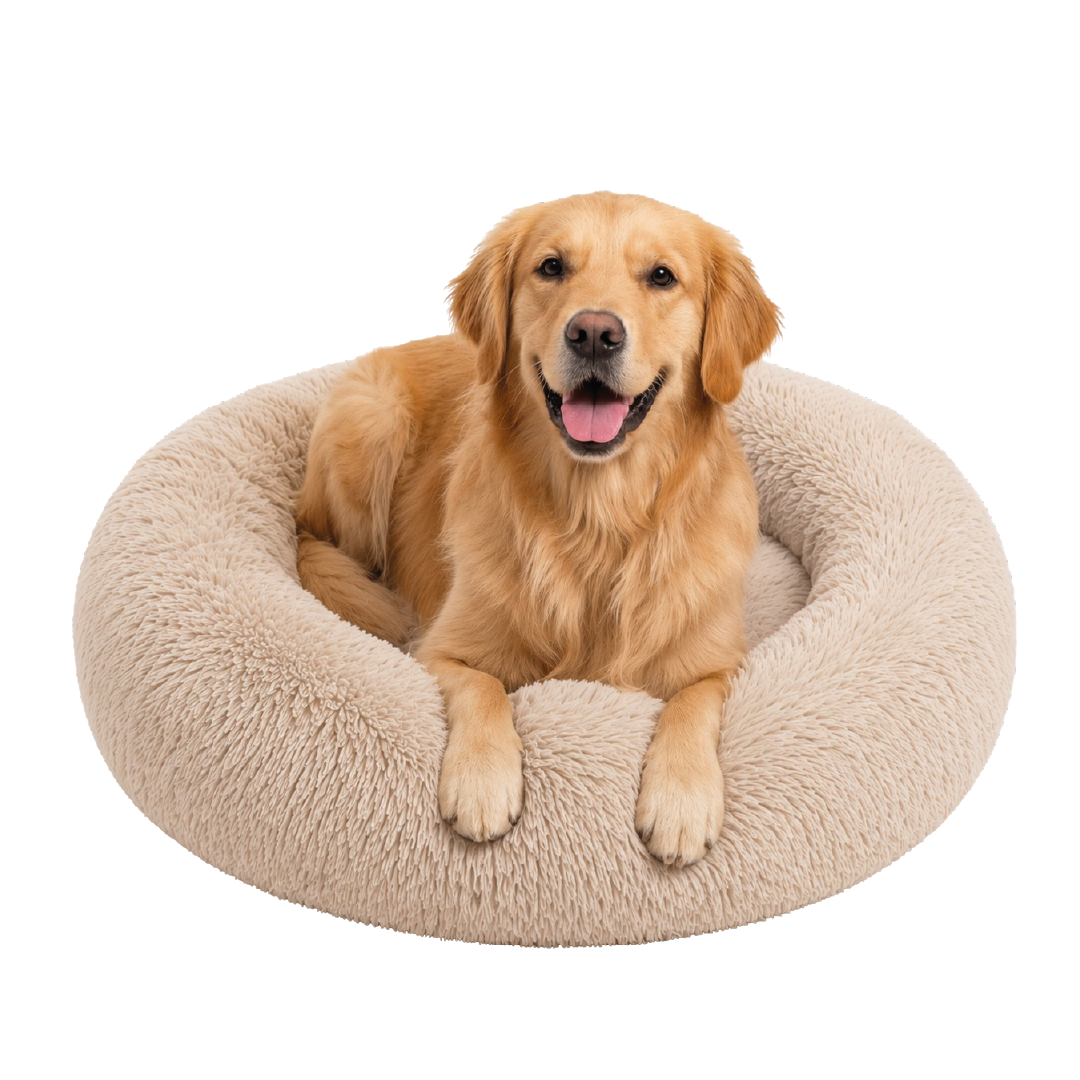 Cama Antiestrés Funda Desmontable Beige