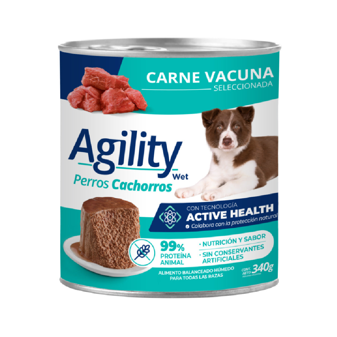 Lata Agility Perro Cachorro Carne