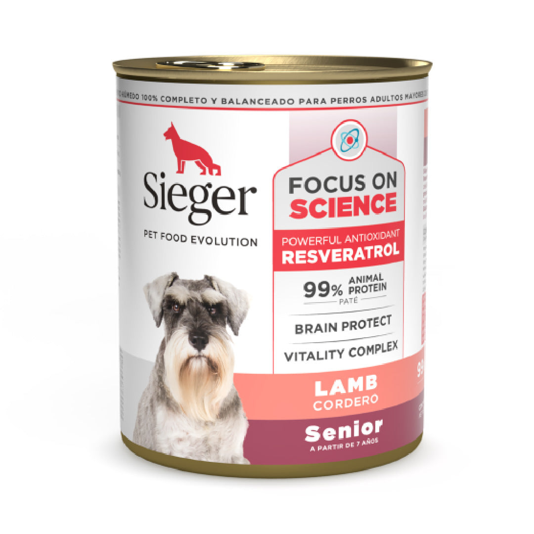 Lata Sieger Perro Adulto Senior sabor Cordero 340gr