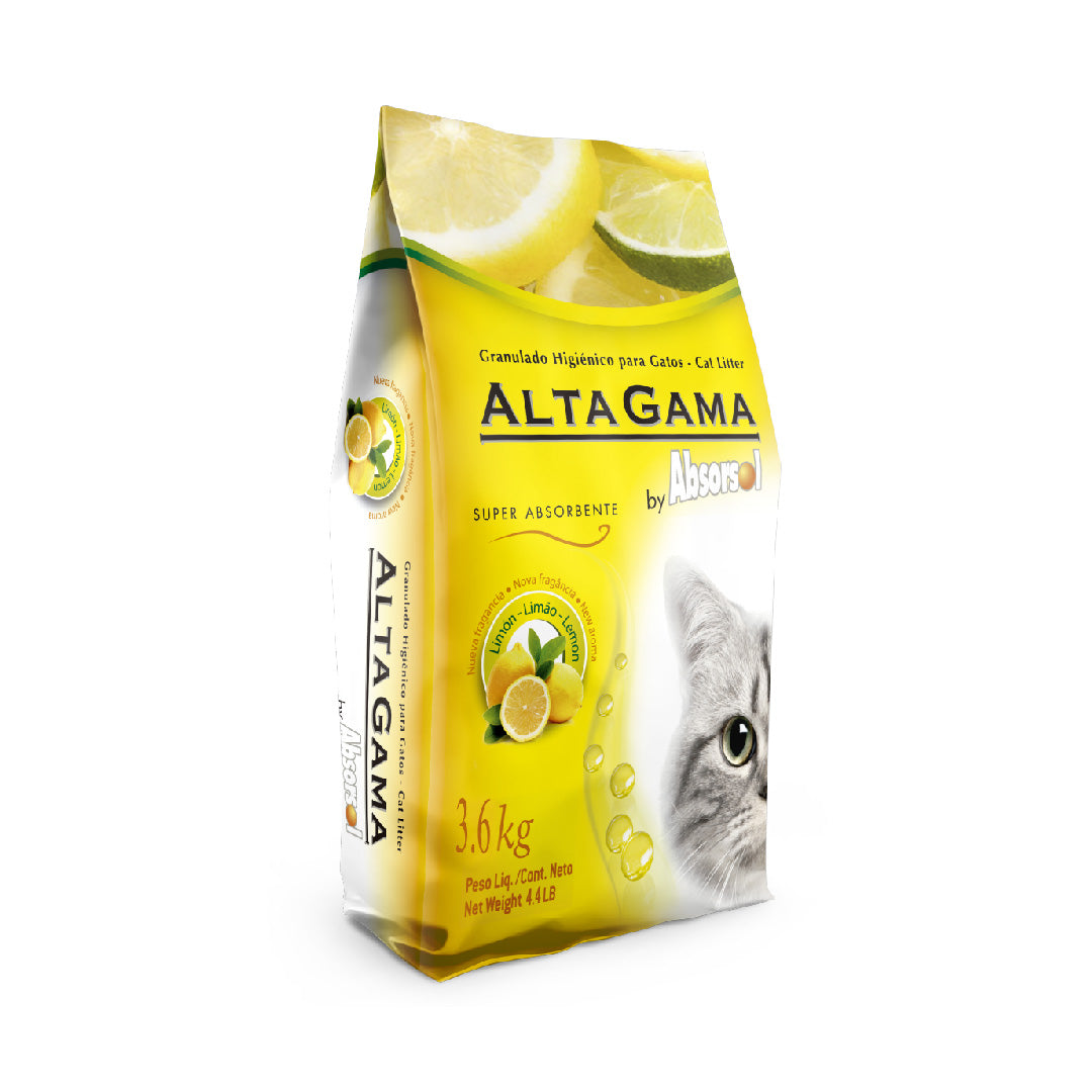 Piedras Sanitarias Gato Absorsol Alta Gama Limon